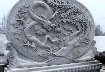 宁夏青石古典美——龙凤呈祥雕塑
