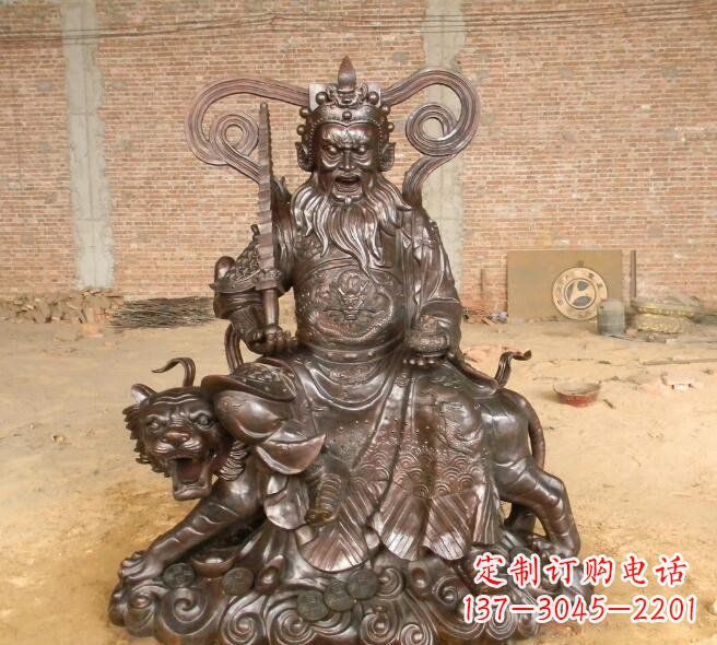 宁夏武财神赵公明铜雕