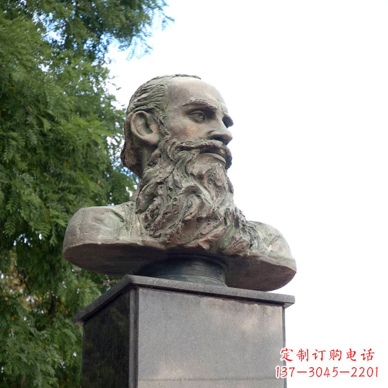 宁夏西方名人俄国现实主义作家托尔斯泰胸像雕塑摆件