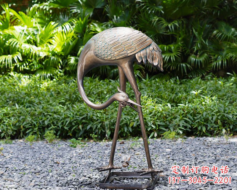 宁夏仙鹤雕塑喷泉