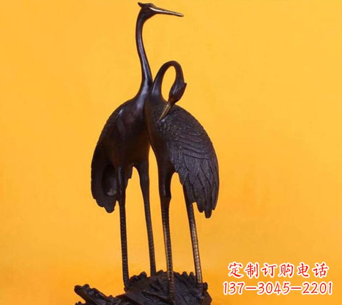 宁夏仙鹤雕塑铜