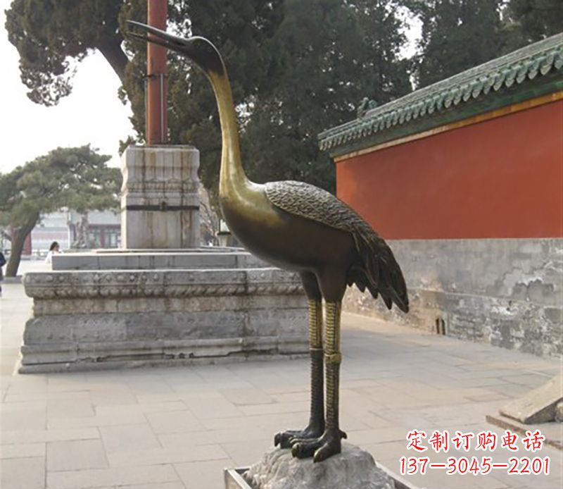 宁夏仙鹤动物铜雕 (2)