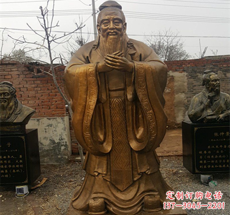 宁夏先师孔子铜雕