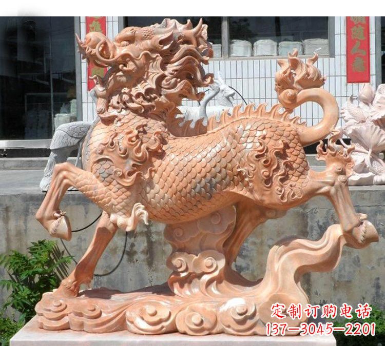 宁夏祥云麒麟石雕