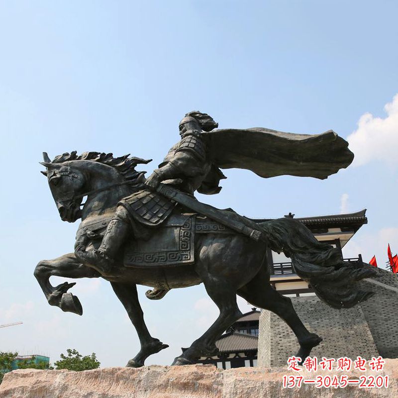 宁夏项羽骑马铜雕景观雕塑-景区景点历史名人西楚霸王雕像