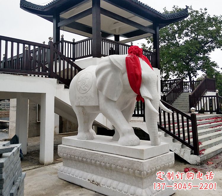宁夏小孩大象石雕
