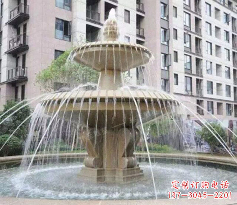 宁夏小区大型喷泉景观石雕