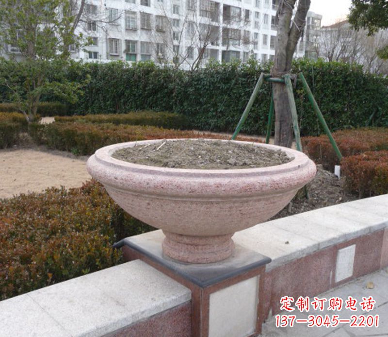 宁夏小区花盆石雕