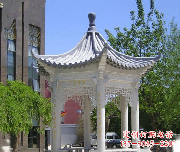 宁夏小区景观大理石凉亭