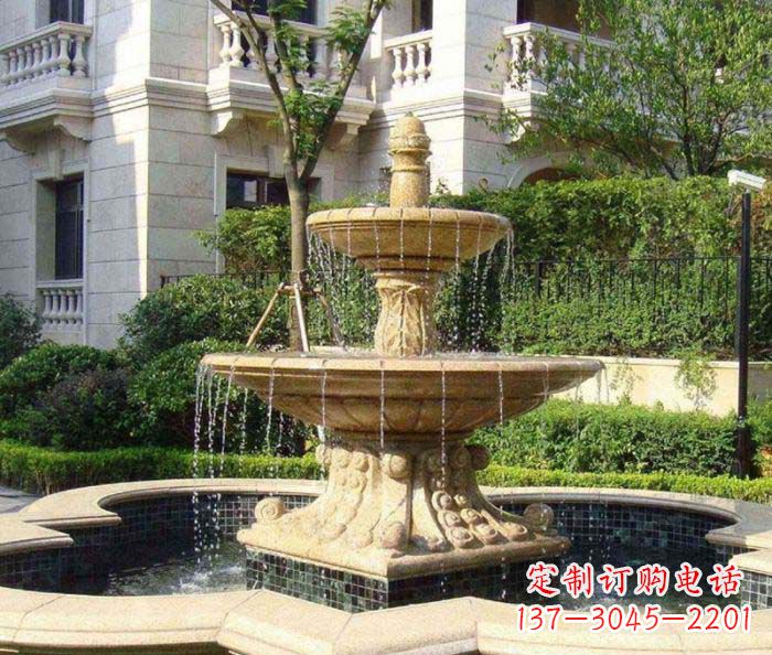 宁夏小区景观大型喷泉石雕 (2)