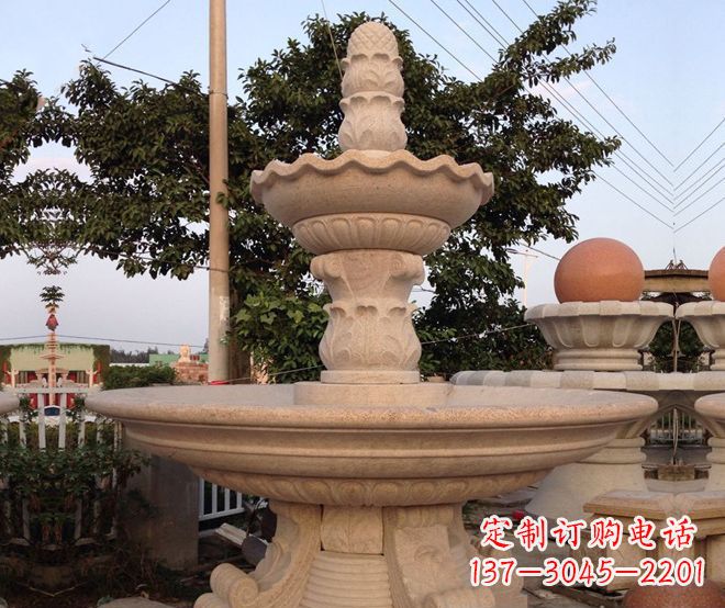宁夏小区景观大型喷泉石雕 (4)