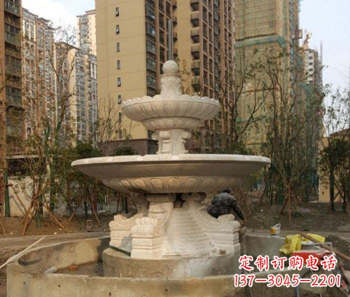 宁夏小区景观大型喷泉石雕 (3)