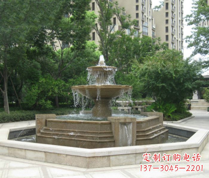 宁夏小区景观大型喷泉石雕 (7)