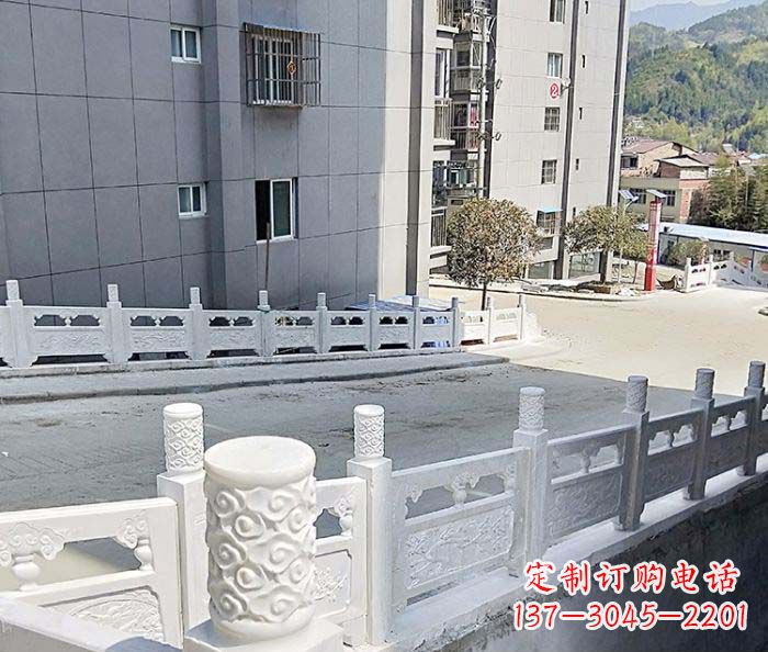 宁夏小区景观汉白玉石雕栏板