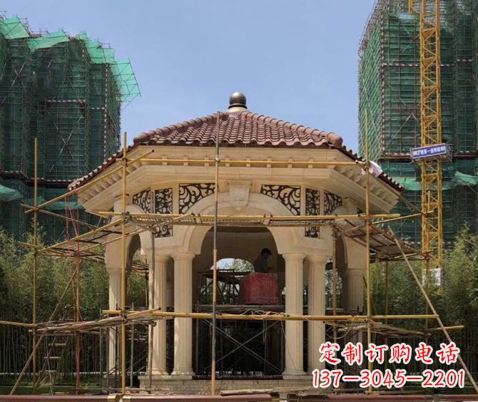 宁夏小区景观欧式凉亭石雕