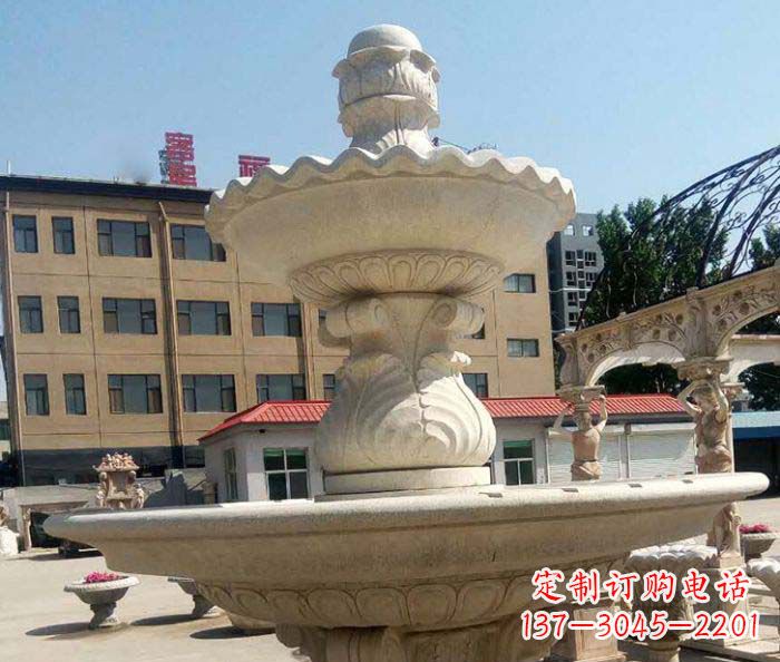 宁夏小区景观砂岩大型喷泉石雕
