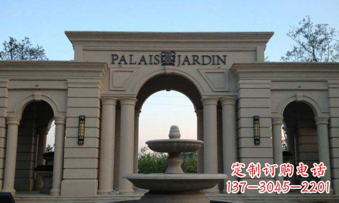宁夏小区门口景观大理石喷泉石雕