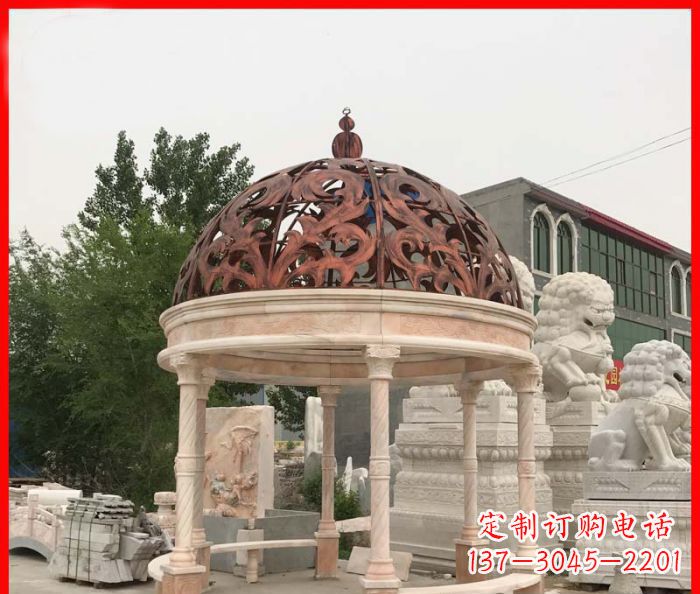 宁夏小区欧式圆顶凉亭石雕_1