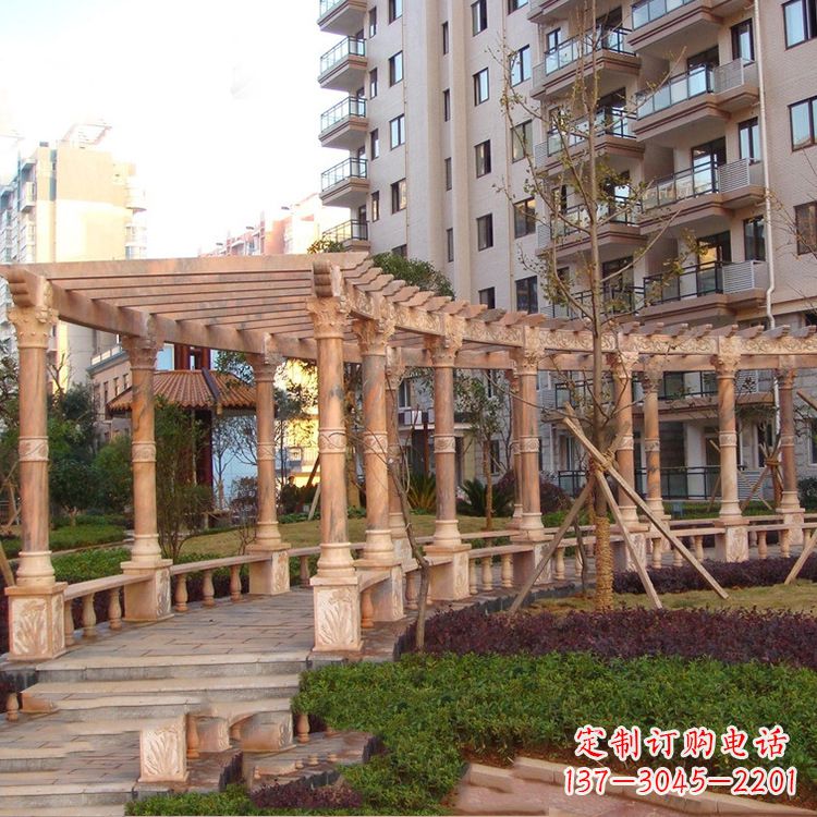 宁夏小区石雕花架长廊