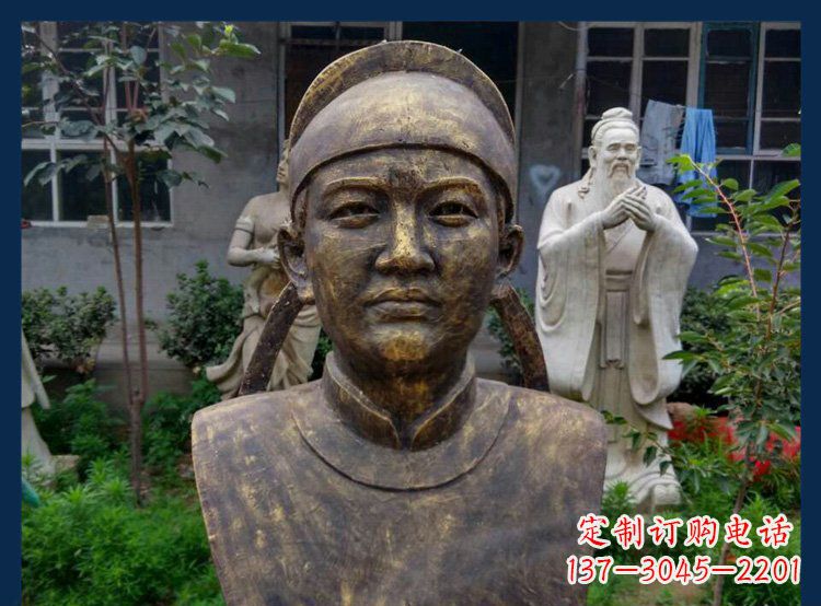 宁夏校园古代名人毕昇铜雕