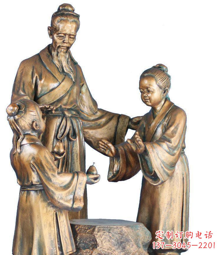 宁夏校园孔融让梨景观铜雕