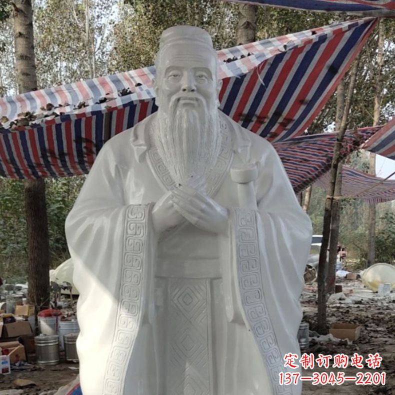 宁夏校园孔子雕像
