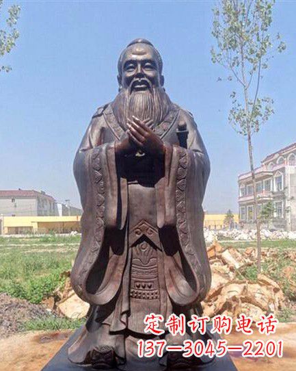 宁夏校园孔子雕像 (2)