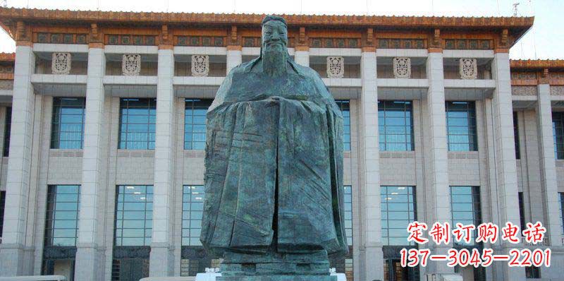 宁夏校园孔子景观铜雕