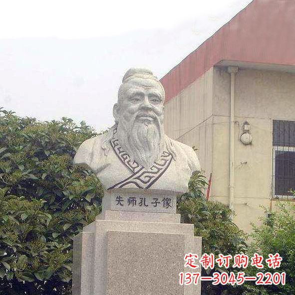 宁夏校园孔子头像雕塑