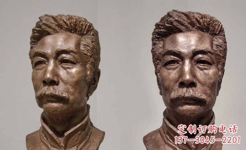 宁夏校园鲁迅头像名人铜雕