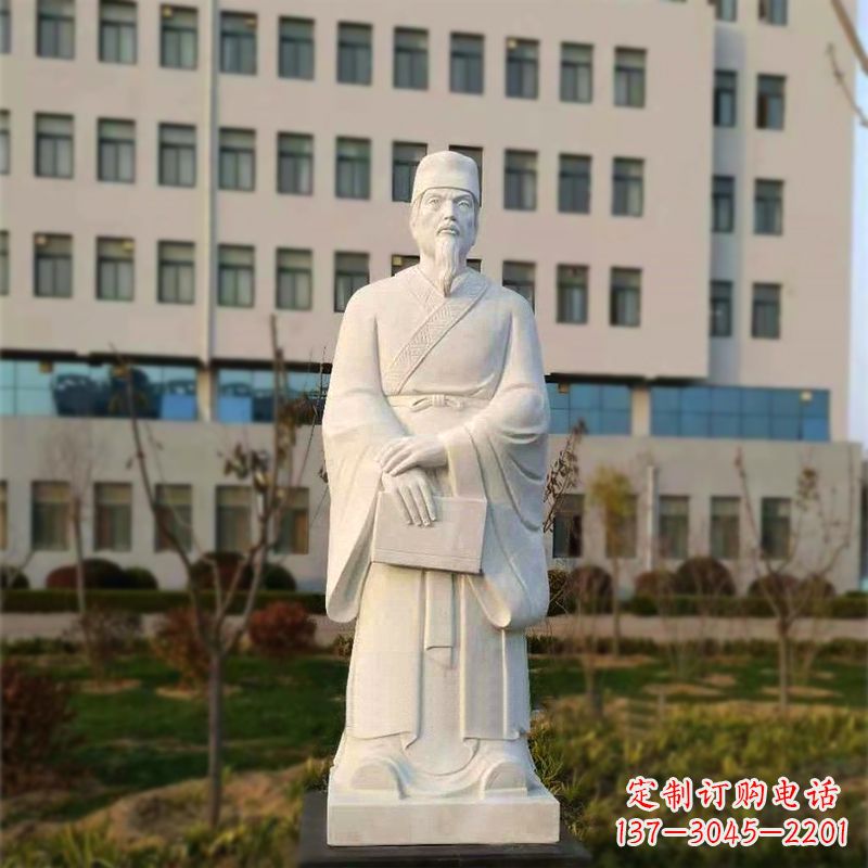 宁夏校园名人汉白玉雕塑医院医学院古代著名人物雕像