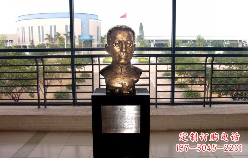 宁夏校园名人陶行知头像铜雕