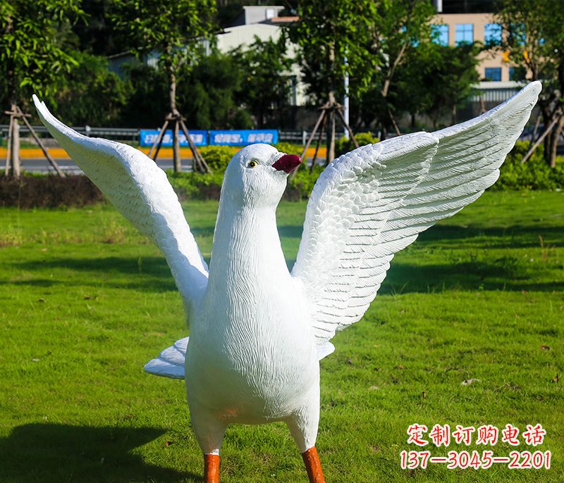 宁夏新县和平鸽雕塑