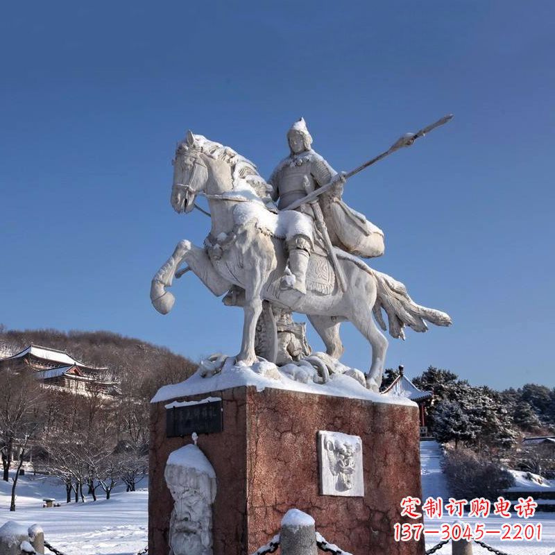 宁夏薛仁贵骑马雕像-中国历史名人唐朝名将景区景观雕塑