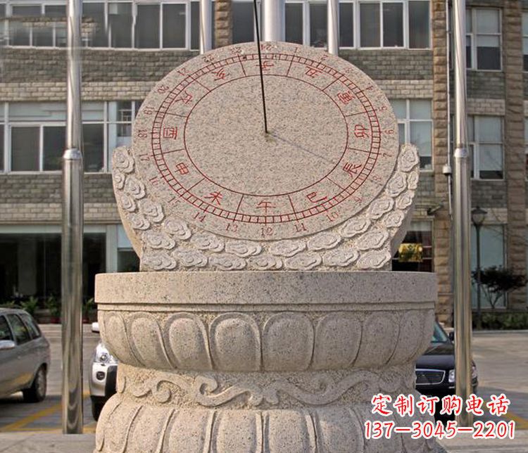 宁夏学校大理石日晷石雕 (4)