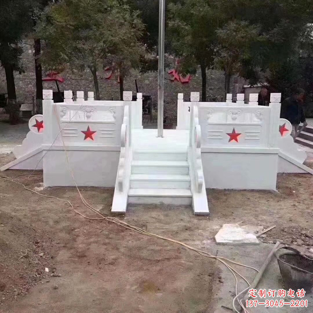 宁夏学校校园升国旗台
