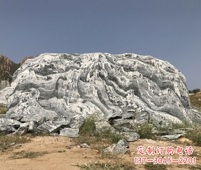 宁夏雪浪石假山公园景观石雕 (2)