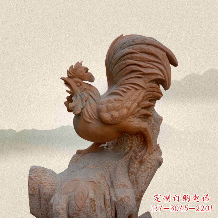 宁夏酉鸡景观石雕