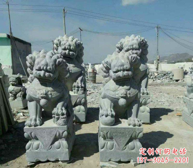 宁夏园林仿古狮子景观石雕