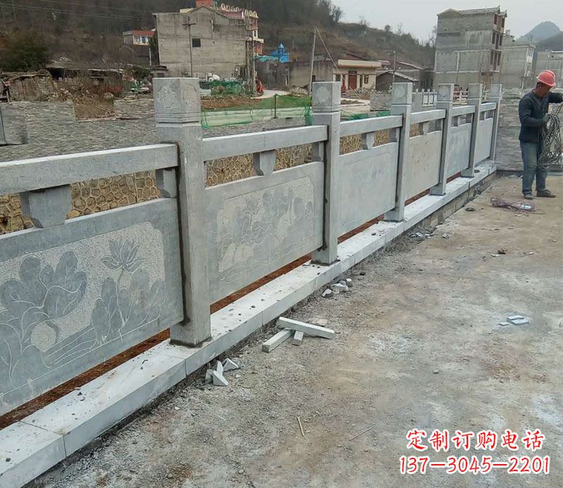 宁夏园林仿古石栏板景观石雕 (5)