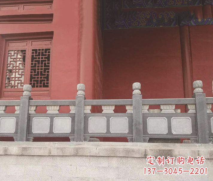 宁夏园林仿古石栏板景观石雕 (8)