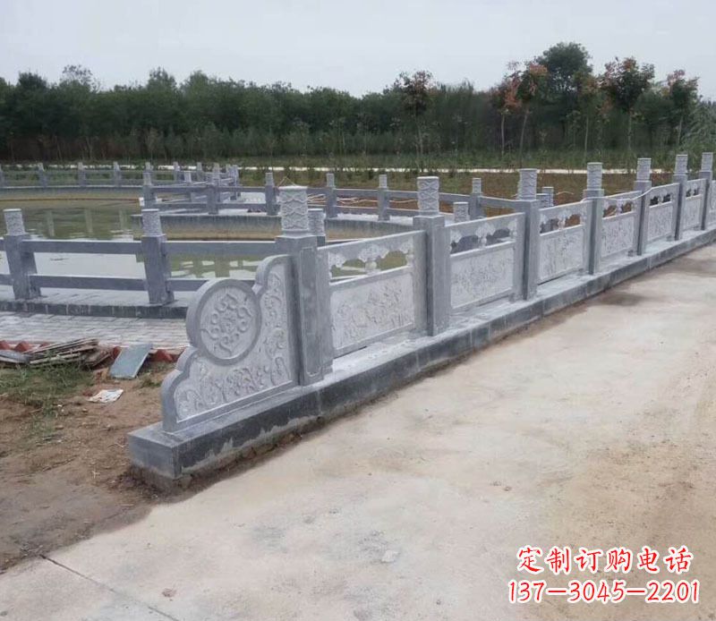 宁夏园林仿古石栏板景观石雕 (11)