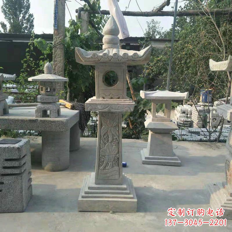 宁夏园林仿古做旧中式石灯