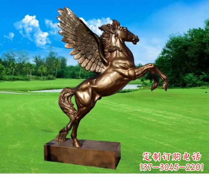 宁夏园林飞马铜雕 (2)