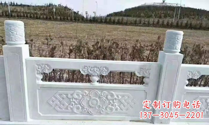 宁夏园林汉白玉石浮雕栏板 (4)