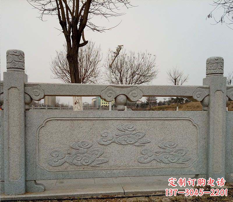 宁夏园林护城河石栏板景观石雕