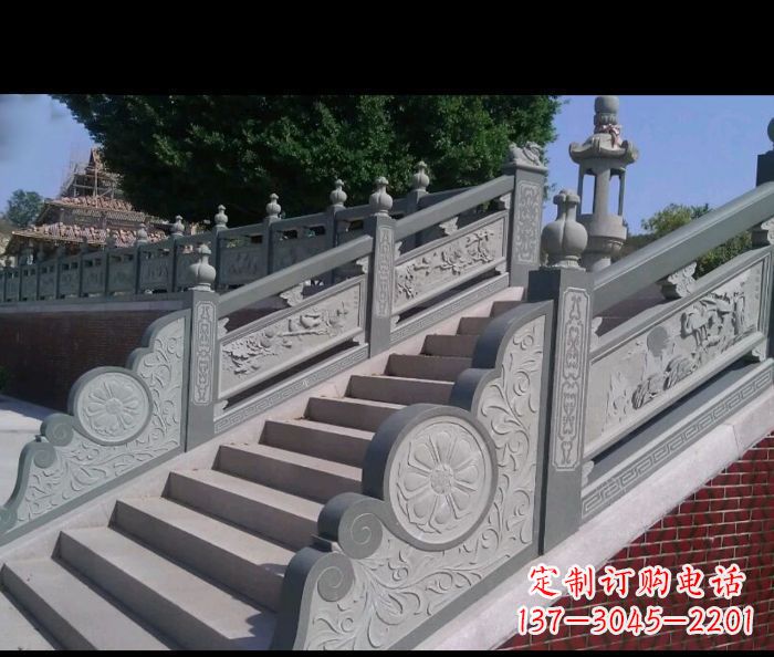 宁夏园林景观大理石栏板雕塑 (4)