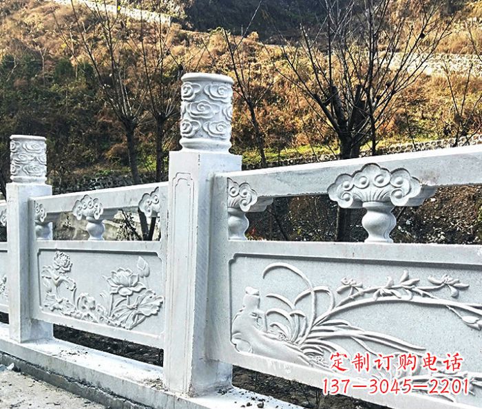 宁夏园林景观大理石栏板石雕 (7)