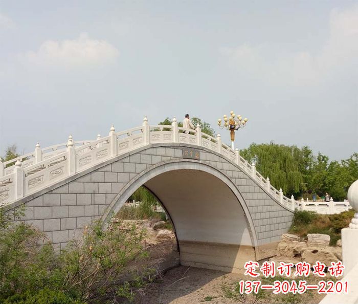 宁夏园林景观大理石桥栏板石雕 (6)