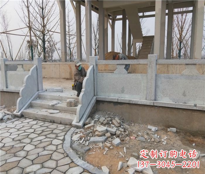 宁夏园林景观大理石桥栏板石雕_2 (2)